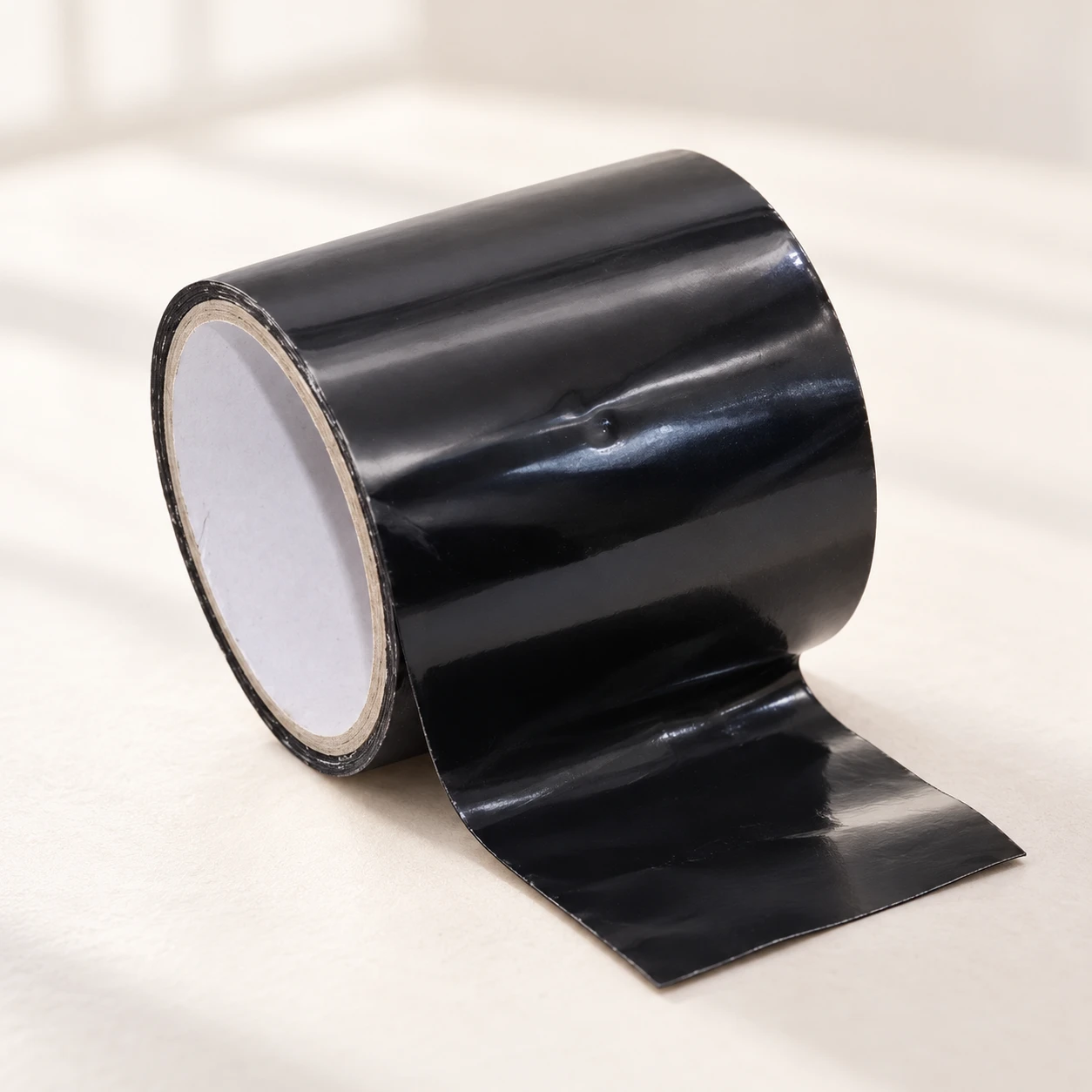One roll of black rubberized repair tape