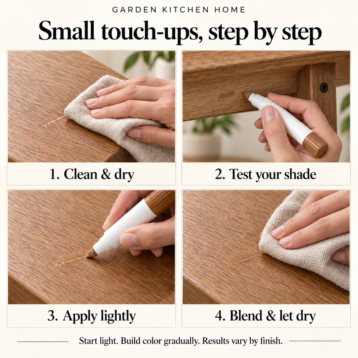 Surface Repair Pens — 12 Pack — step-by-step instructions
